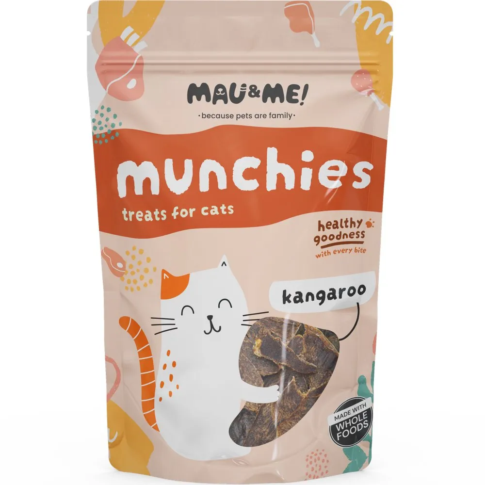 $2 OFF (Exp 24Jan25): Mau&Me Munchies Kangaroo Air-Dried Grain-Free Cat Treats 50g