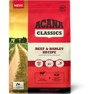 Acana Classics Beef and Barley Dry Dog Food 4lb