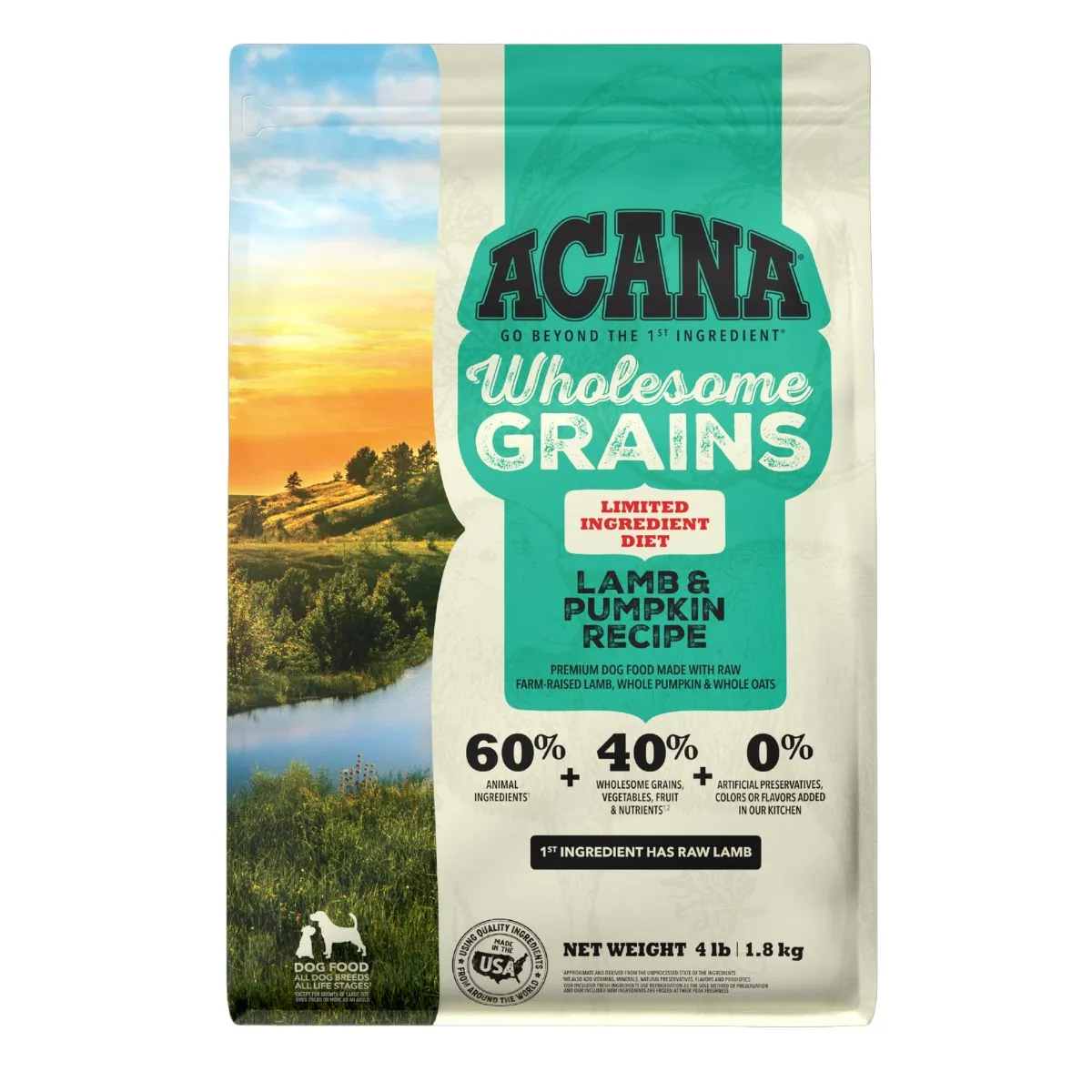 Acana L.I.D. Lamb Wholesome Grains Dry Dog Food 4lb