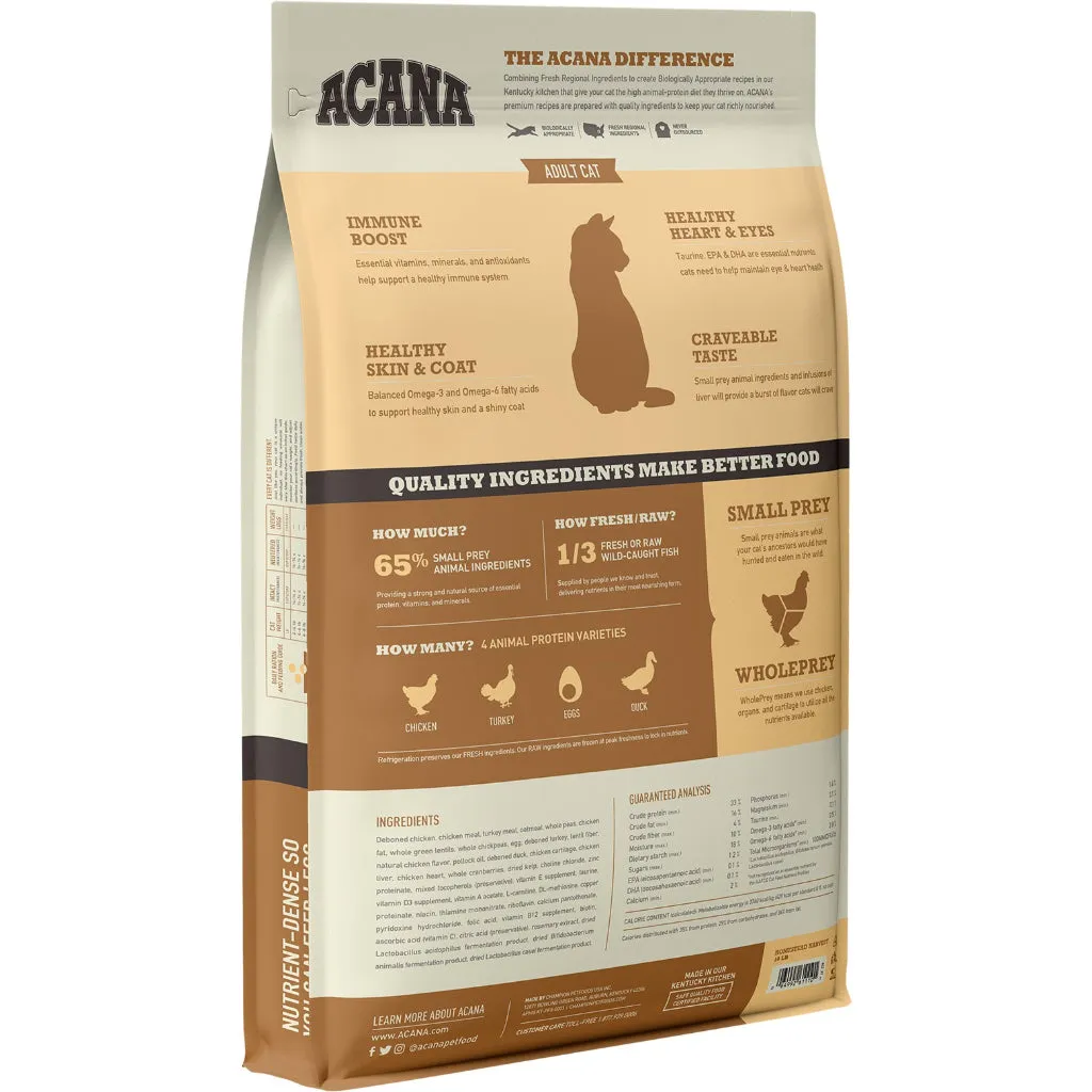 Acana Premium Dry Cat Food All Flavors 340g/2kg for Adult/Kitten All Natural Biologically-Approriate