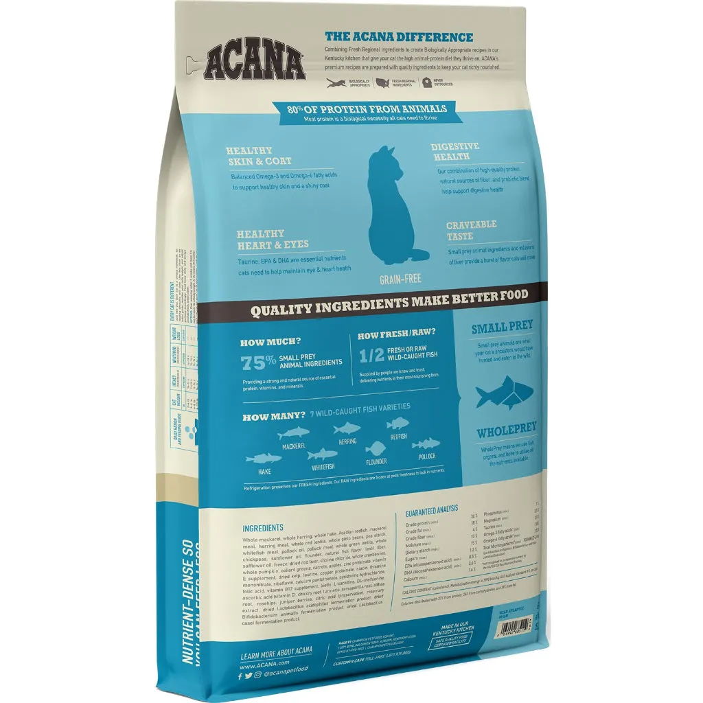 Acana Premium Dry Cat Food All Flavors 340g/2kg for Adult/Kitten All Natural Biologically-Approriate