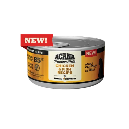 Acana Premium Pâté, Chicken & Fish Recipe, Wet Cat Food, 3-oz Case of 24