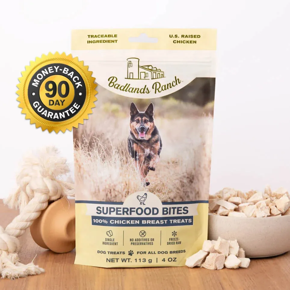 Badlands Ranch Freeze-Dried Superfood Bites Chicken Breast Dog Treats