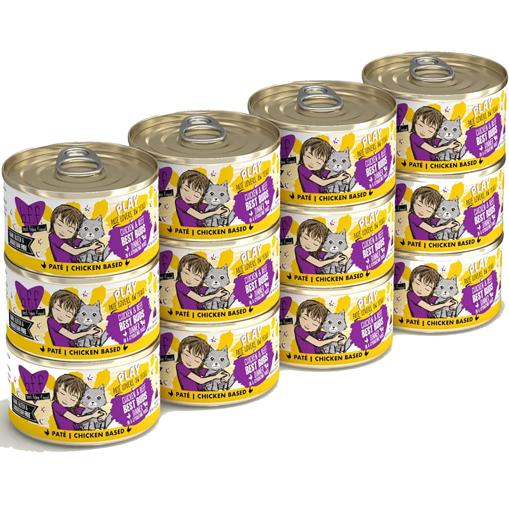 Best Feline Friend BFF PLAY! Pate Lover's Aw Yeah Wet Canned Cat Food