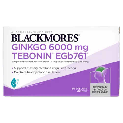 Blackmores Ginkgo 6000mg Tebonin Tablets 30