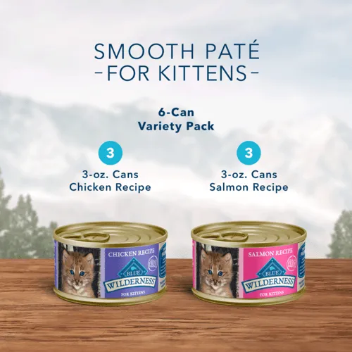 BLUE Wilderness Canned Kitten Food Variety Pack