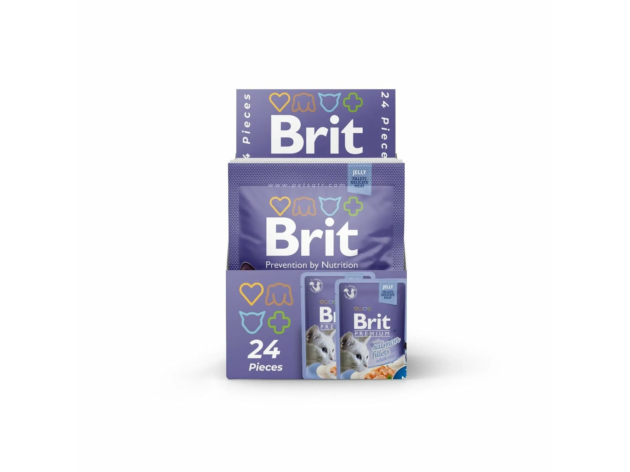 Brit Premium Jelly with Salmon 24X85g pouchs