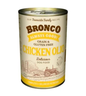 Bronco Grain & Gluten Free Canned Wet Dog Food (Chicken Olio)