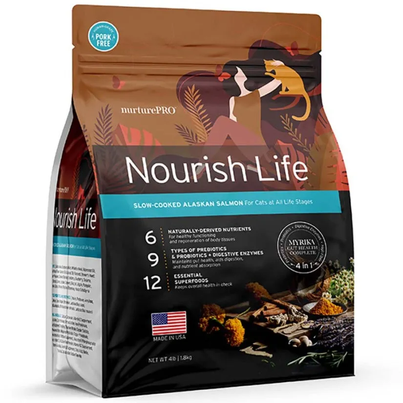 'BUNDLE DEAL': Nurture Pro Nourish Life Alaskan Salmon Indoor Kitten & Adult Formula Dry Cat Food