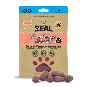 'BUNDLE DEAL': Zeal Free Range Naturals Beef & Venison Morsels Dog Treats 100g