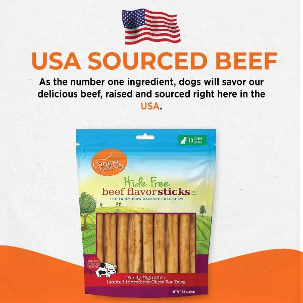 Canine Naturals Hide Free Beef Sticks Dog Chew