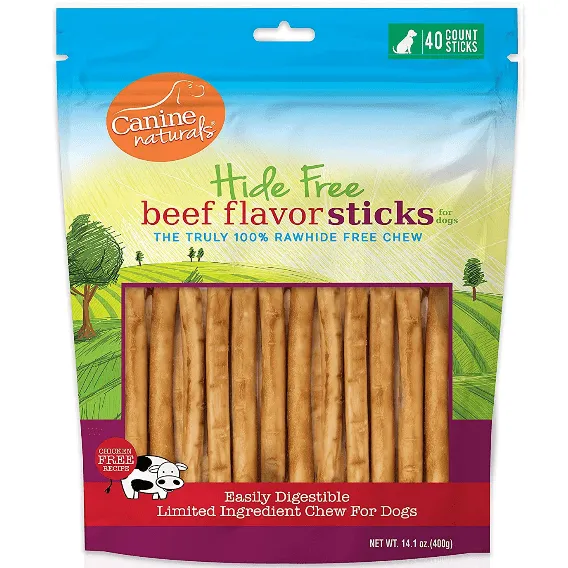 Canine Naturals Hide Free Beef Sticks Dog Chew