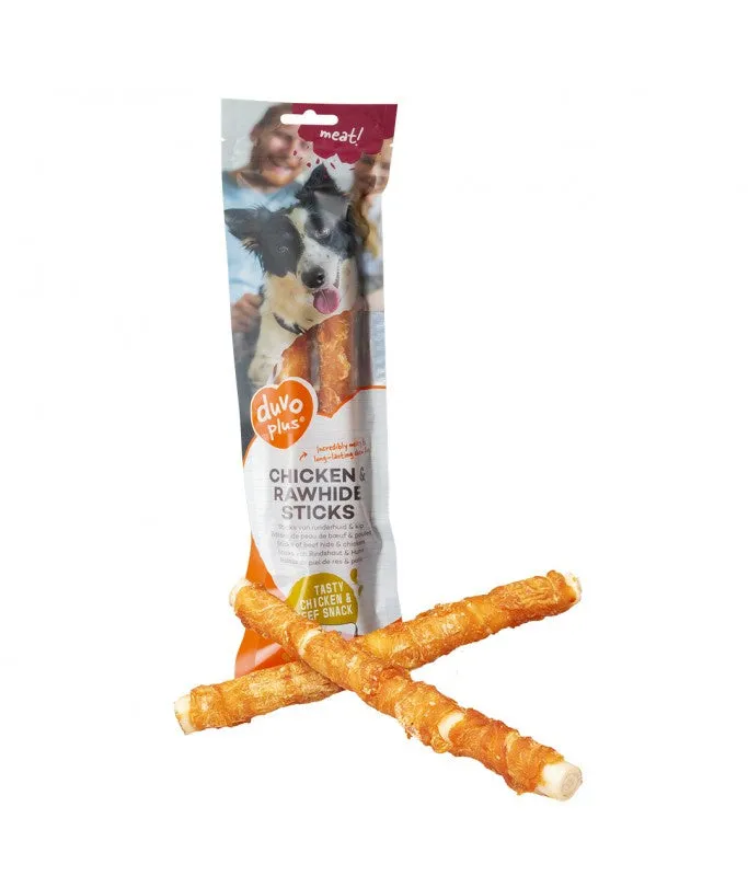 Duvo  Meat! Chicken & Rawhide Sticks Large