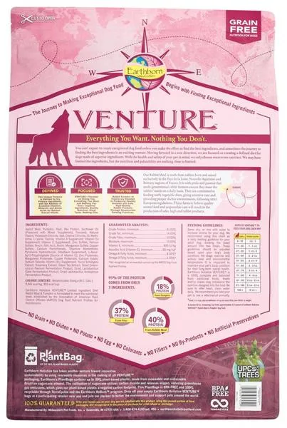 Earthborn Holistic Venture Grain Free Rabbit Meal and Pumpkin Dry Dog Food