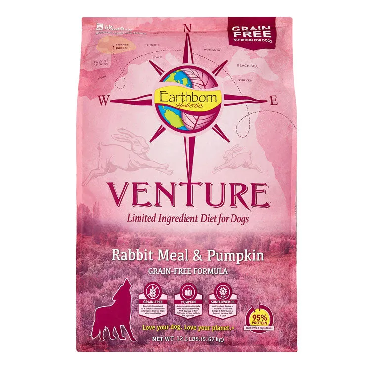 Earthborn Holistic Venture Grain Free Rabbit Meal and Pumpkin Dry Dog Food