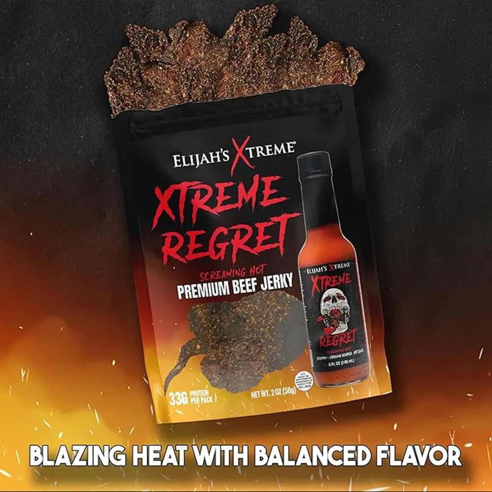 Elijah's Xtreme Xtreme Regret Spicy Beef Jerky 2 Oz Gluten Free EXSPICYRJERKY