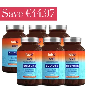 FabÜ Gut Culture 60 Capsules x 6 Month Bundle - Save €44.97