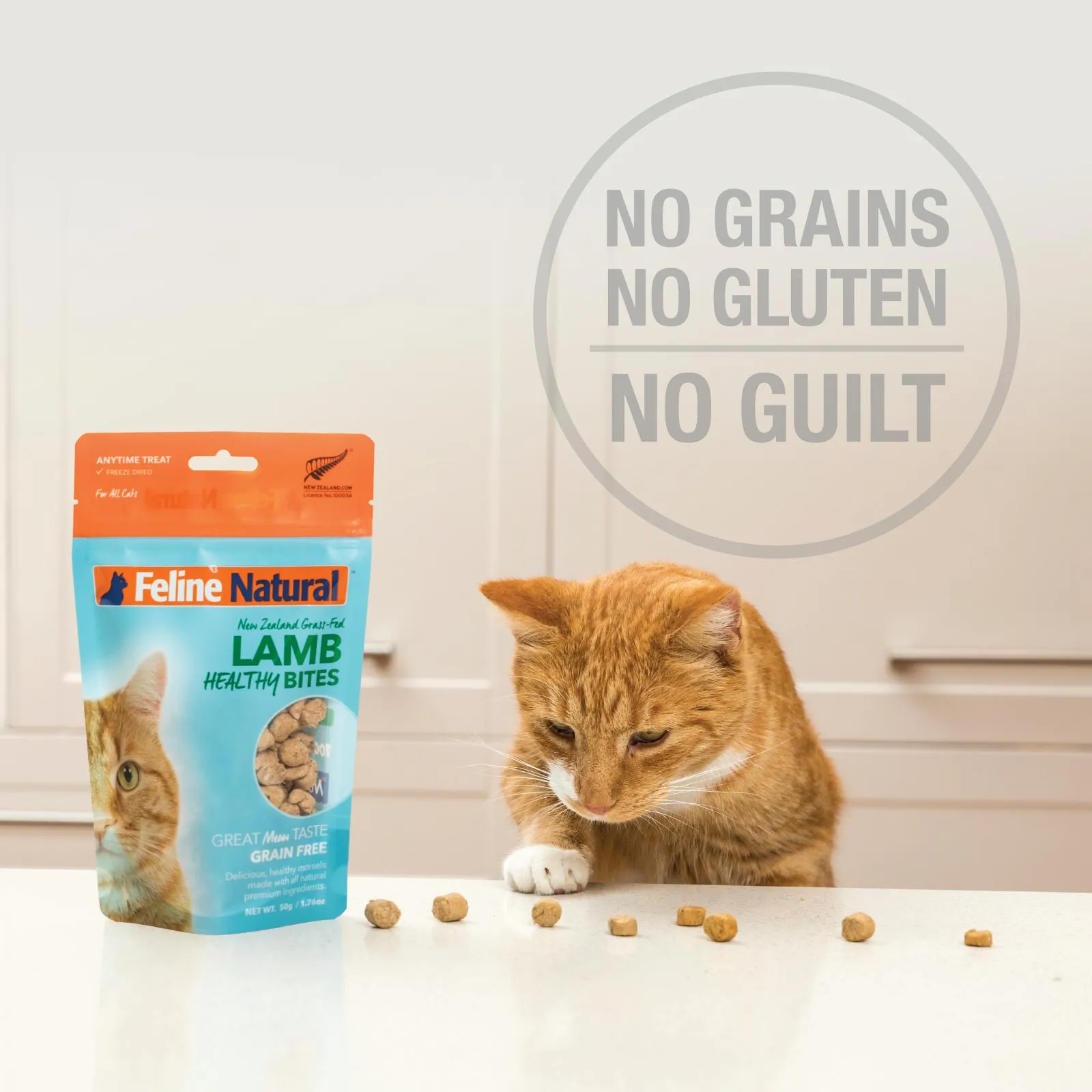 Feline Natural Beef Healthy Bites Freeze Dried Cat Treats 50g^^^