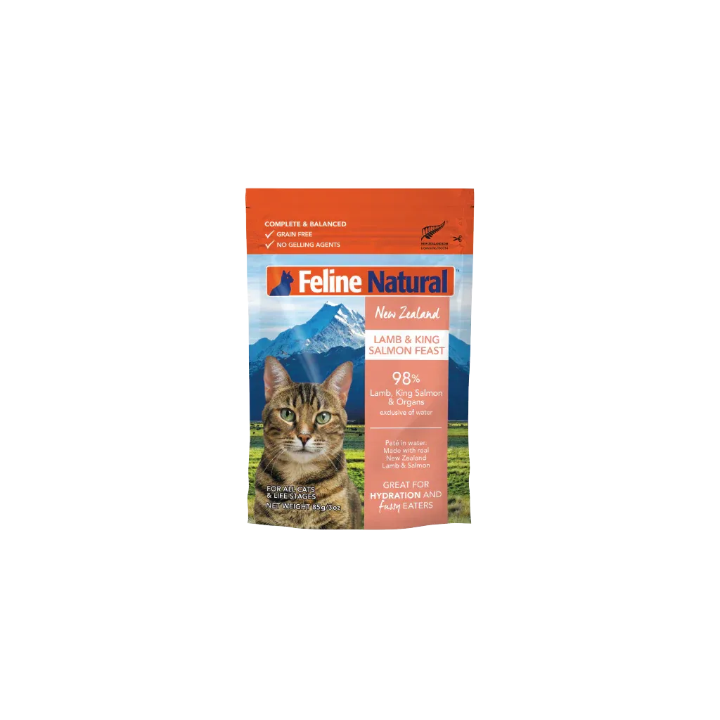 Feline Natural Lamb and Salmon Feast Wet Cat Food 85g X12