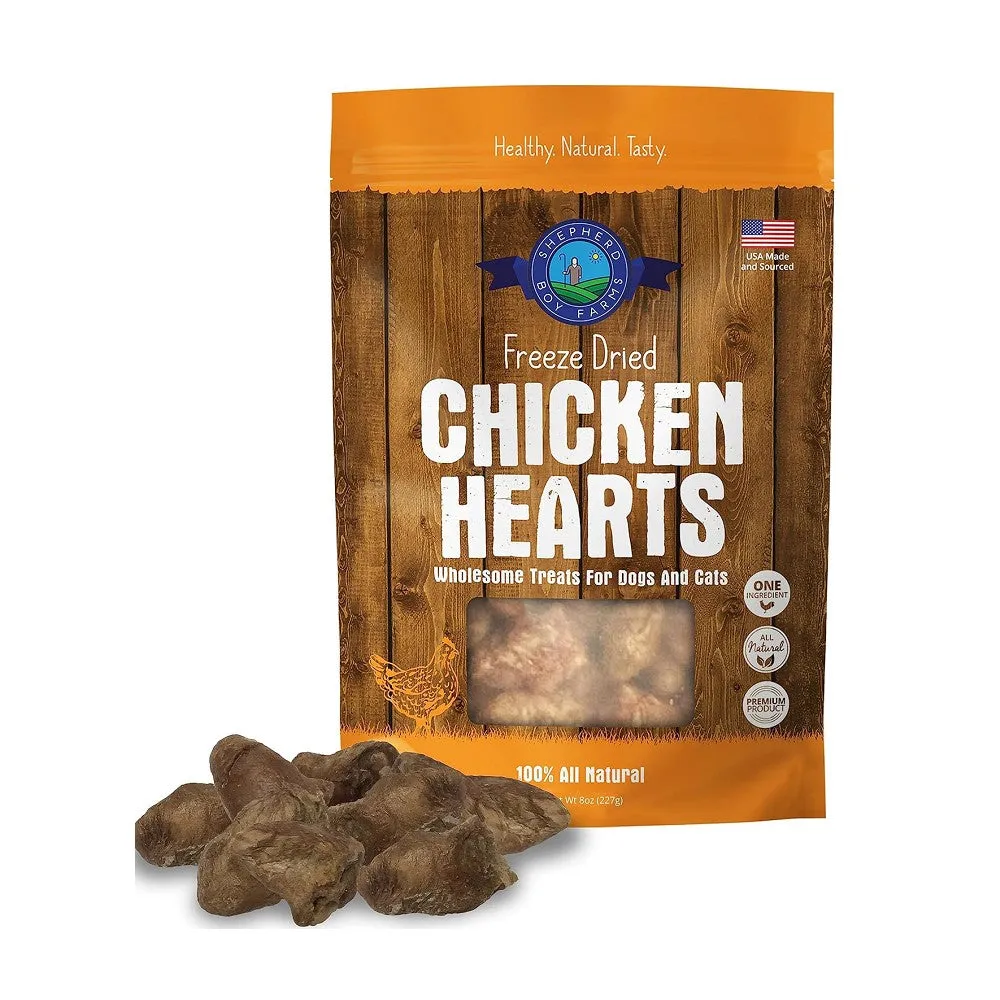 Freeze Dried Chicken Hearts for Dogs & Cats