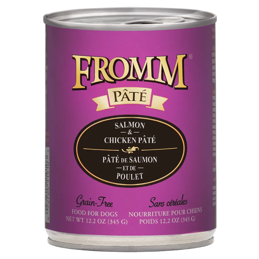 Fromm Gold Salmon & Chicken Pate Canned Dog Food 12.2oz