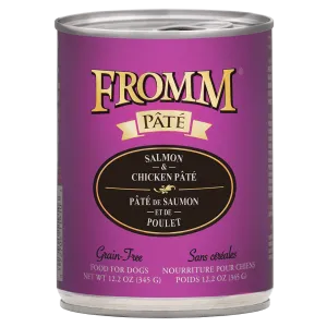 Fromm Gold Salmon & Chicken Pate Canned Dog Food 12.2oz