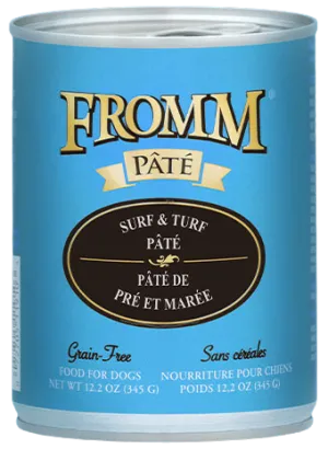 Fromm Grain Free Surf & Turf Pate Canned Wet Food for Dogs