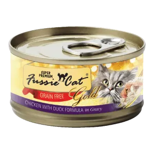 Fussie Cat Gold Label Chicken with Duck in Gravy 80g