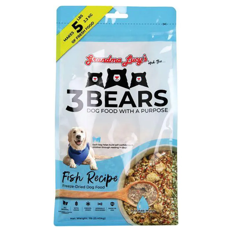 Grandma Lucy's 3 Bears Fish Formula Freeze-Dried Dog Food 1lb