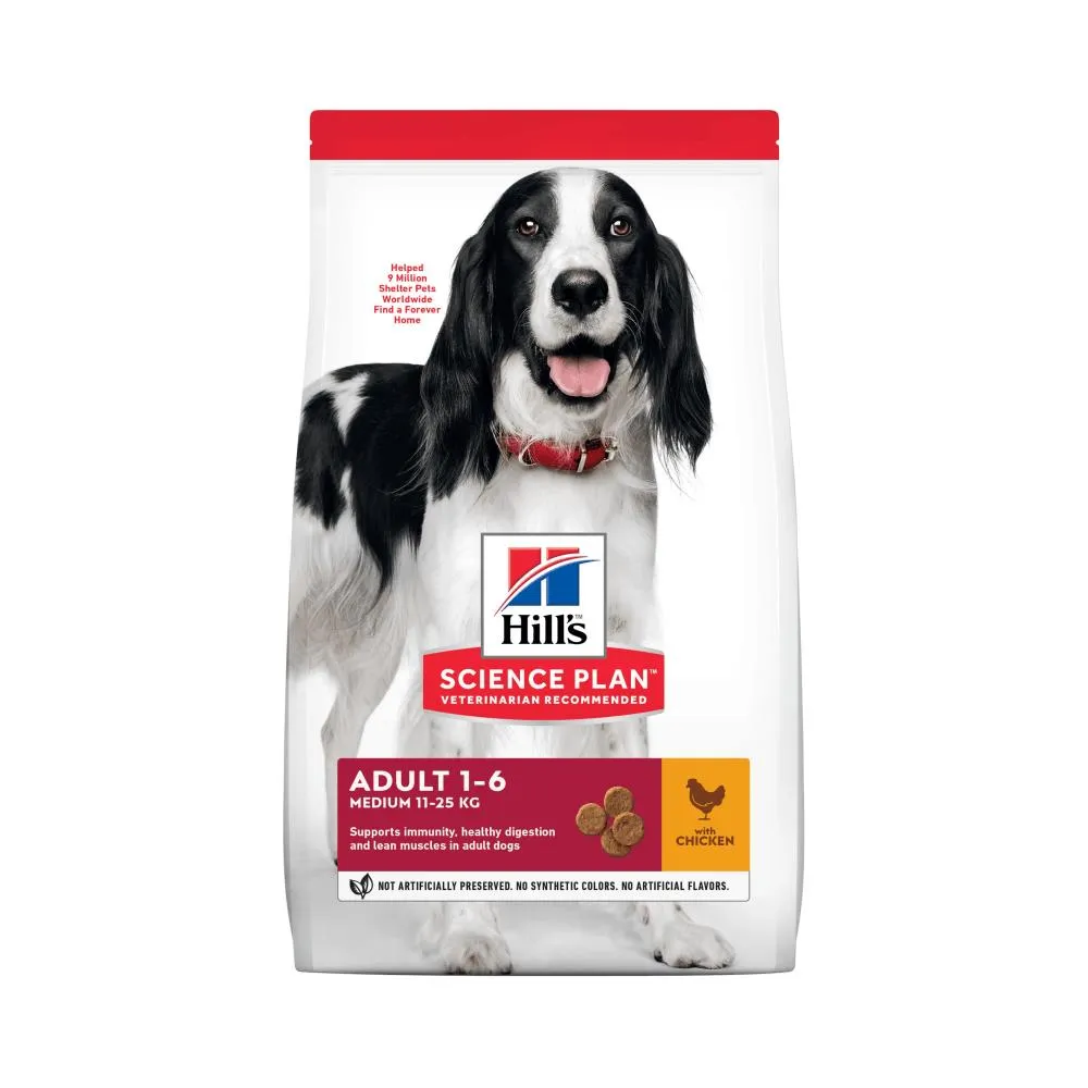 Hill's Science Plan Canine Adult Medium Breed Chicken Dry Dog Food