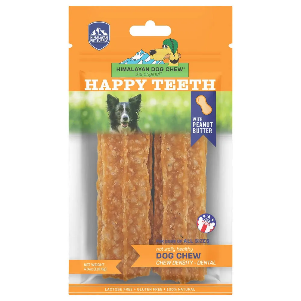 Himalayan Dog Chew Happy Teeth Dog Treats (Peanut Butter) 4oz