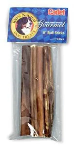 IMS Cadet Beef Bully Stick 6 Inch 4 Pack Dog Chews