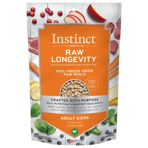 Instinct Raw Longevity 100% Freeze-Dried Raw Meals Grass-Fed Lamb Dog Food 9.5oz