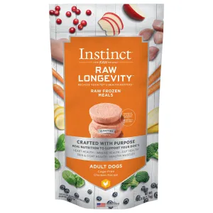 Instinct Raw Longevity Frozen Patties Cage-Free Chicken Recipe Dog Food 6lb