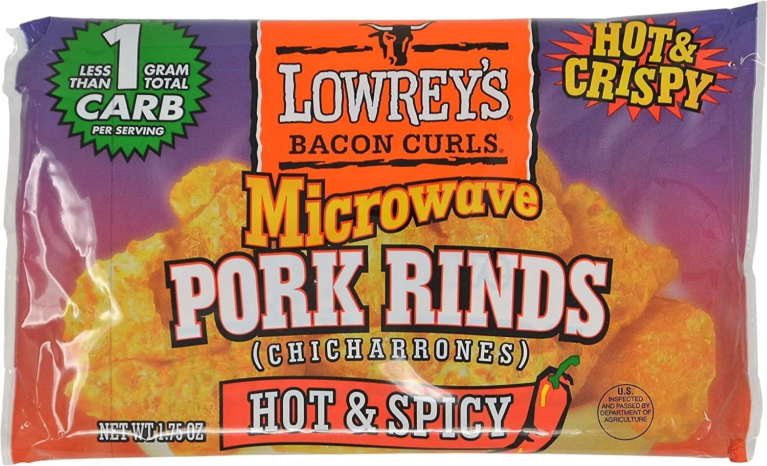 Lowrey's Bacon Curls Microwave Pork Rinds (Chicharrones)