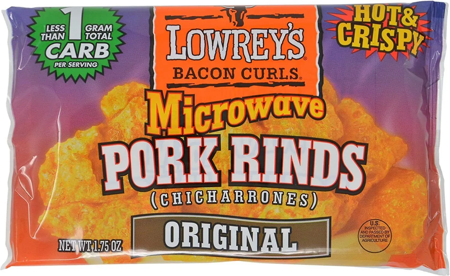 Lowrey's Bacon Curls Microwave Pork Rinds (Chicharrones)