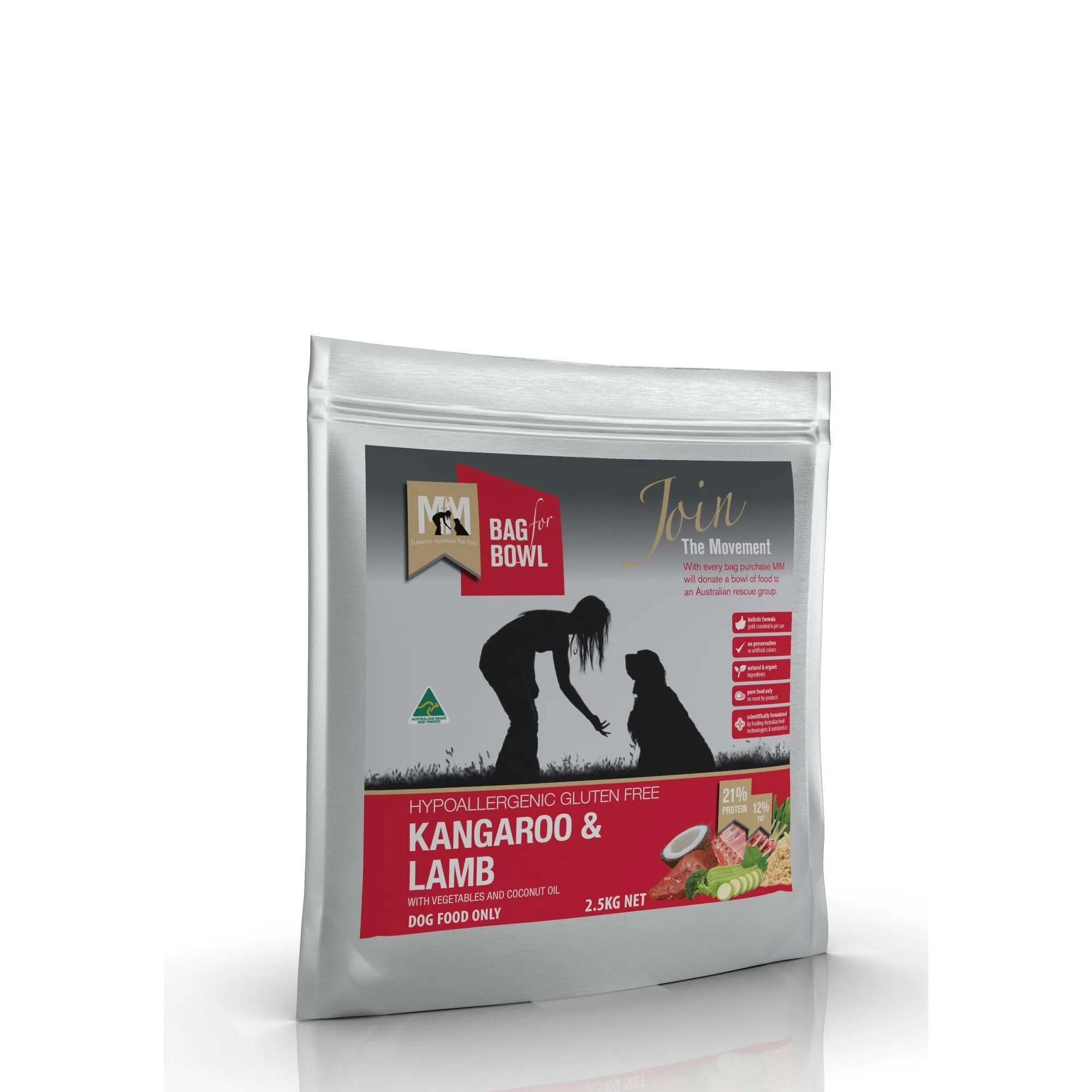 Meals for Mutts Kangaroo and Lamb Dry Dog Food 2.5kg