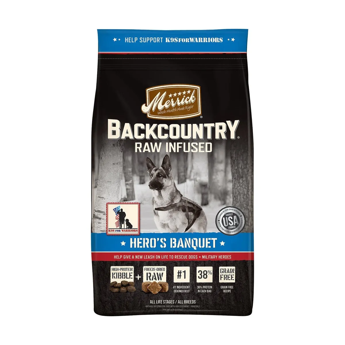 Merrick Backcountry Hero's Banquet Dry Dog Food 20lb