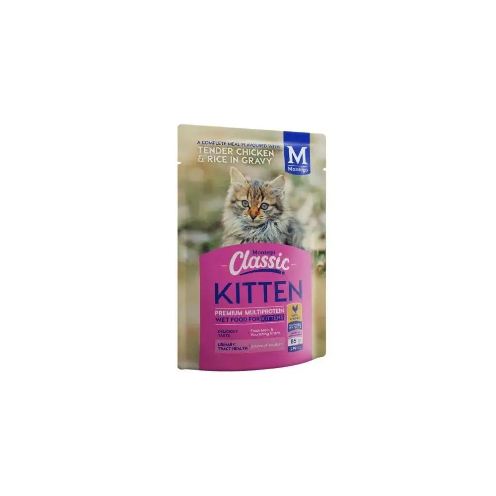 Montego Classic Kitten Chicken Wet Cat Food Single Pouch 85g