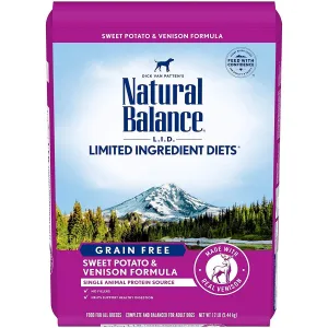 Natural Balance L.I.D. Venison Sweet Potato Dry Dog Food 12lb