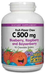 Natural Factors Vitamin C 500 mg Berry Chewables