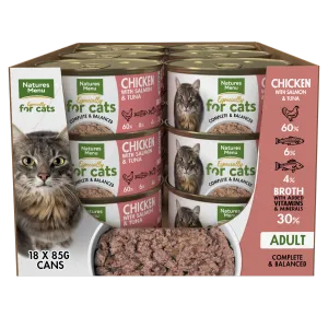 Natures Menu Cat Chicken Salmon & Tuna Tins 18x 85g