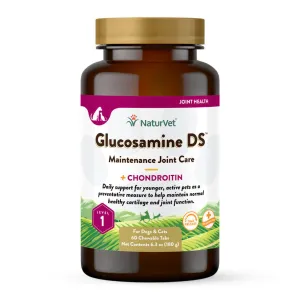 NaturVet Glucosamine DS Level 1 Maintenance Care Time Release Chewable Tablets for Dogs