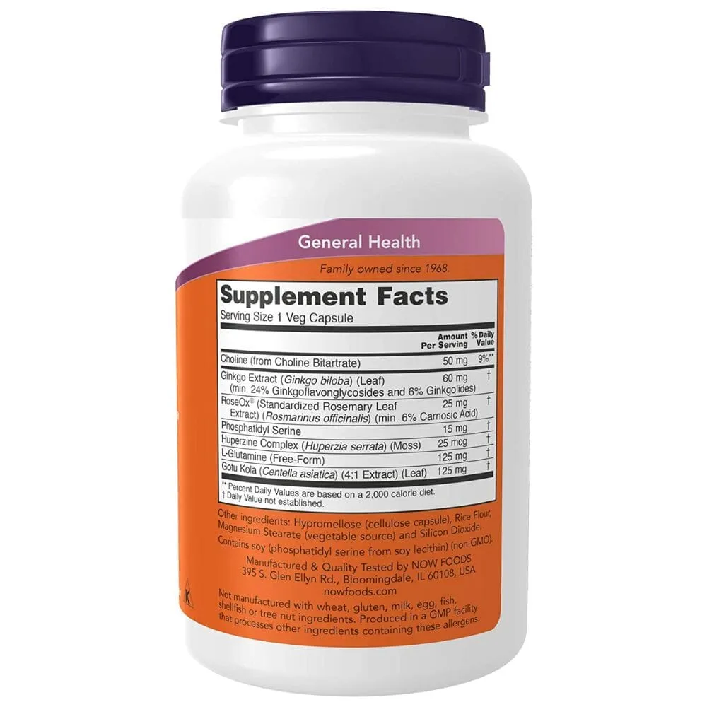 Now Foods BRAIN ELEVATE 120 Veg Capsules