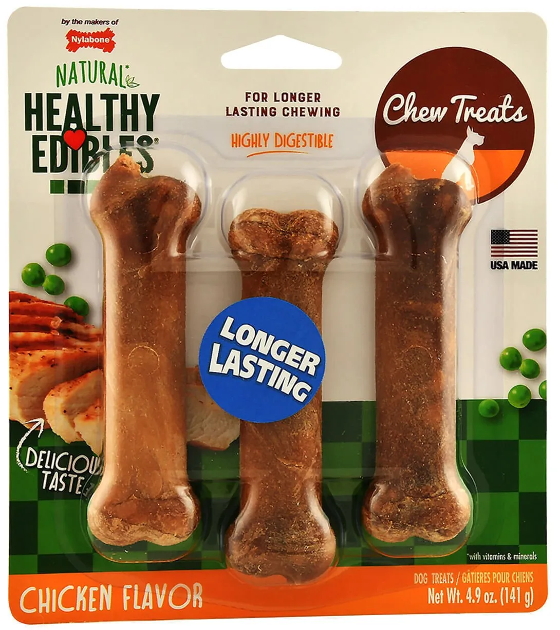 Nylabone Healthy Edibles, Regular (4.5"), 3 pack