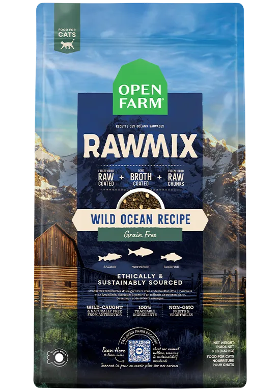 Open Farm Wild Ocean Grain-Free RawMix Cat Food 8lb