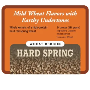 Organic Hard Red Spring Wheat  Berries for Wholesale Distributors