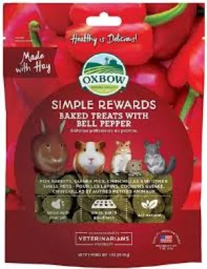 Oxbow Simple Rewards Bell Pepper Baked Treat, 3-oz