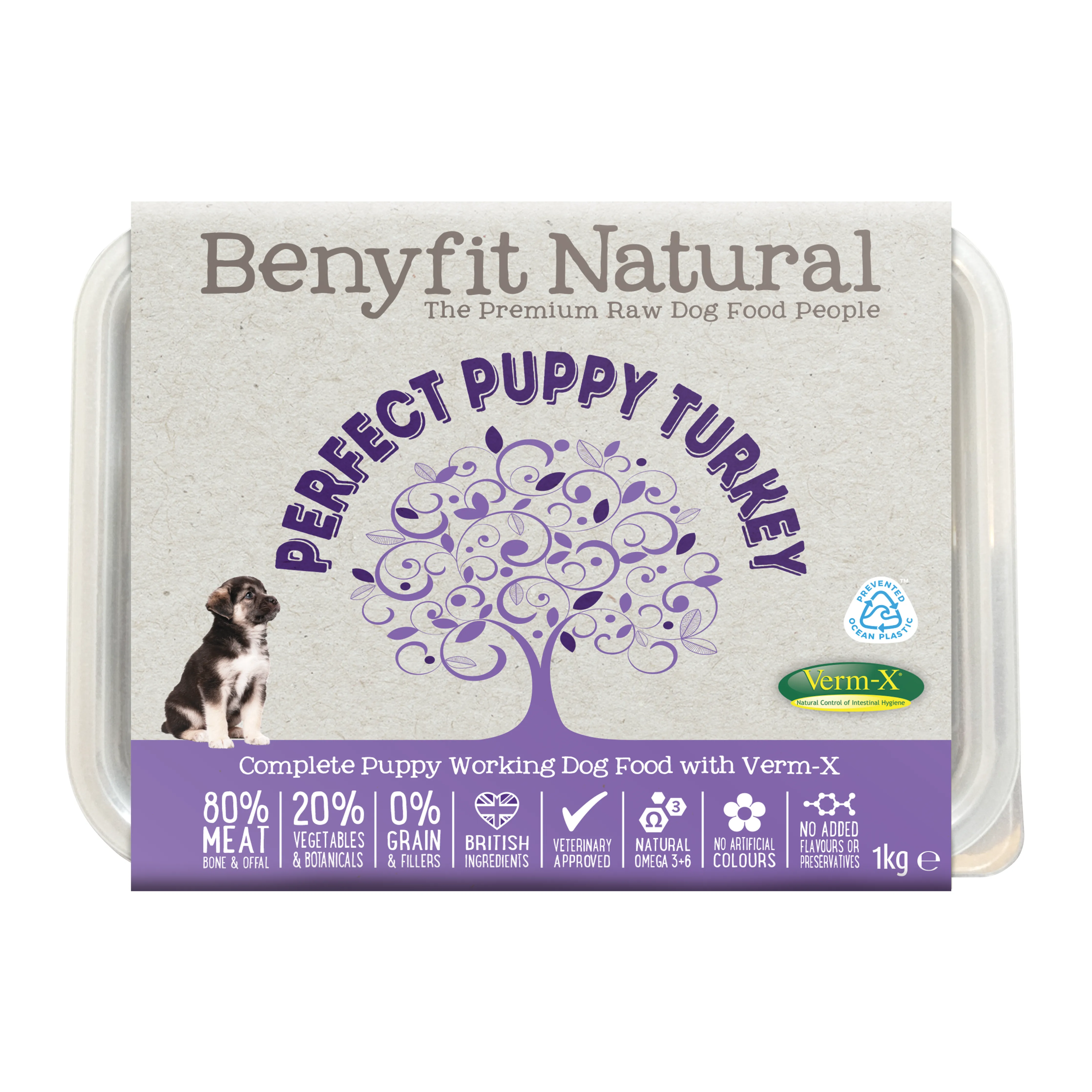 Perfect Puppy Turkey Complete Puppy Raw Working Dog Food with Verm-X