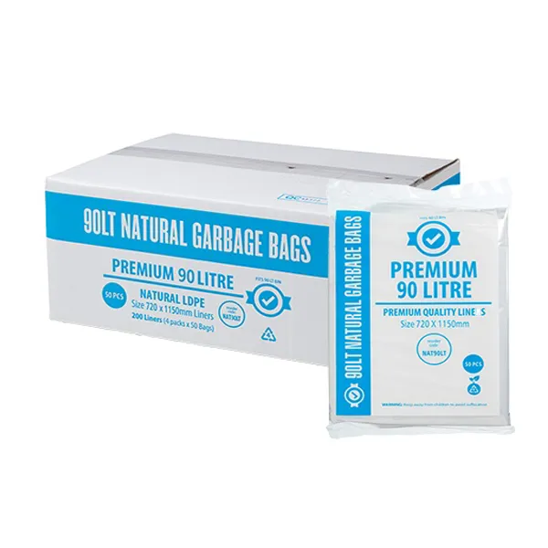 Premium Clear 90Lt Rubbish Bin Liners